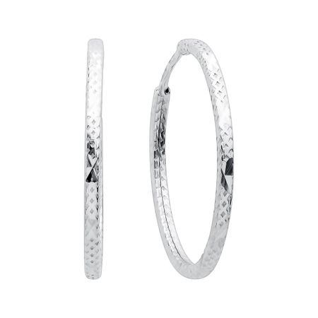 Серебряные серьги с родированием и алмазной гранью 2 мм 990₽