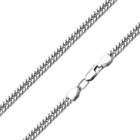 Серебряный браслет Двойной панцирь с родированием 490₽