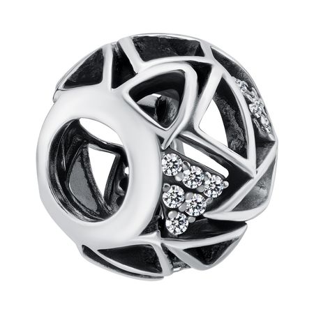 Серебряный шарм с фианитами и чернением 990₽