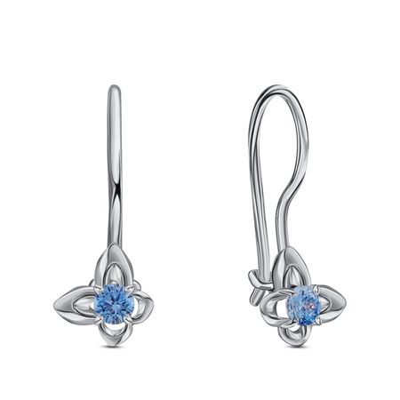 Серьги серебряные с фианитами 990₽