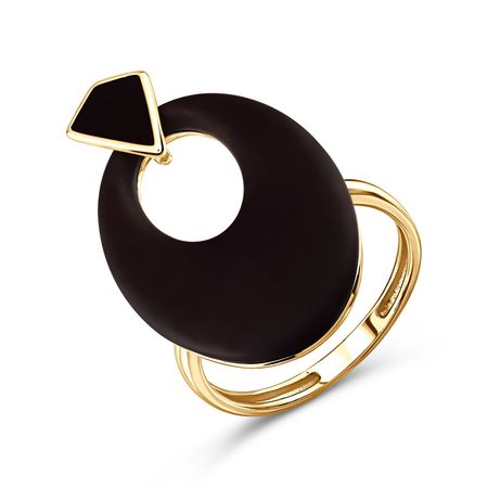 Серебряное кольцо с керамикой и эмалью с позолотой 2990₽