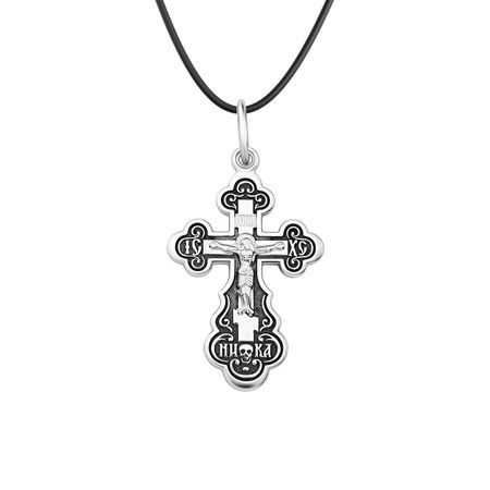 Серебряный крест с чернением 490₽