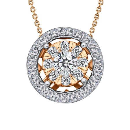 Золотая подвеска с бриллиантами и родированием 71990₽