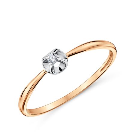 Золотое кольцо с бриллиантом 8990₽