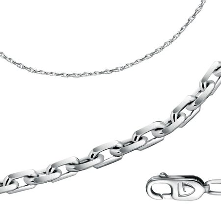 Серебряная цепочка Якорь с алмазной гранью и родированием 4390₽