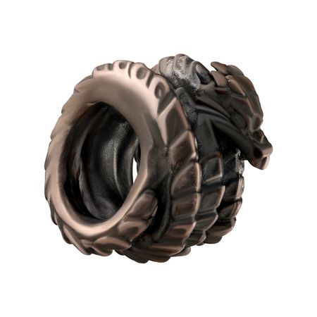 Серебряный шарм Дракон с чернением 790₽