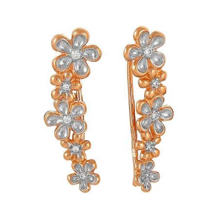 Золотые серьги с фианитами 38940₽