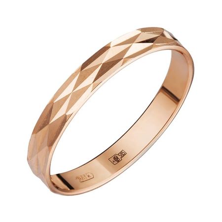 Золотое обручальное кольцо с алмазной гранью 3 мм 21840₽