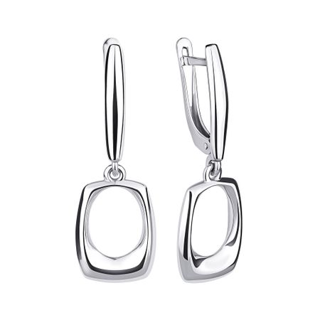 Серебряные серьги с родированием 3690₽