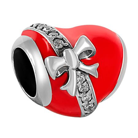 Подвеска-шарм TALANT Сердце из серебра с эмалью и фианитами 1790₽