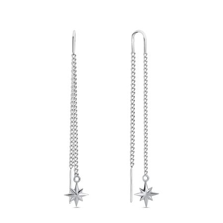 Серебряные серьги с родированием 1000₽