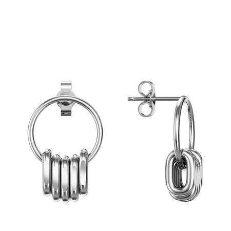 Серебряные серьги Кольцо с родированием 3990₽