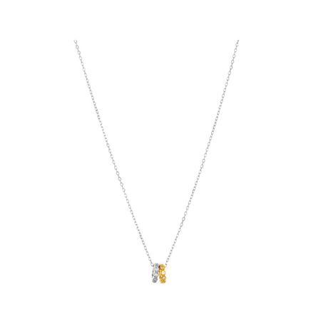 Серебряное колье с фианитами и позолотой 800₽