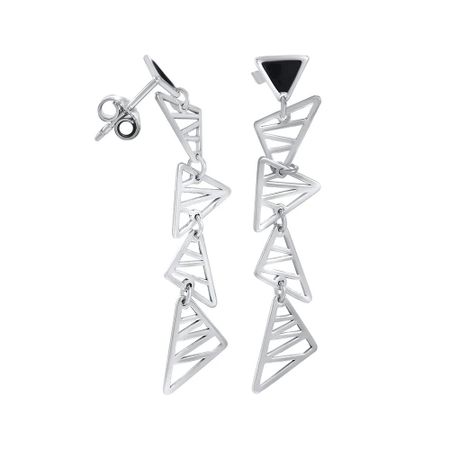 Серебряные серьги с эмалью из коллекции Геометрия 1590₽