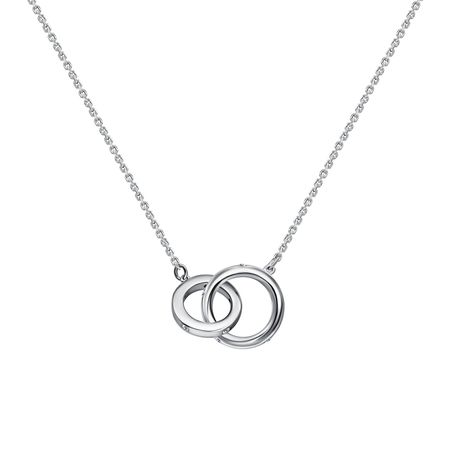 Серебряное колье Кольца с фианитами и родированием 920₽