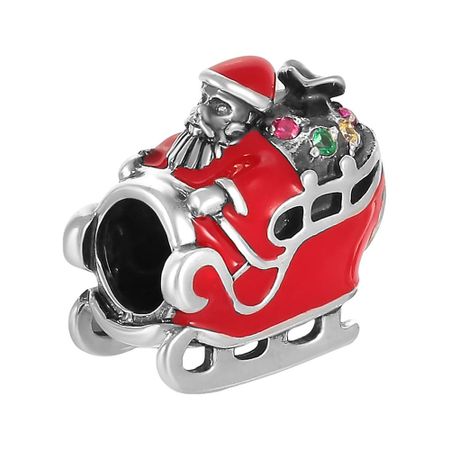 Подвеска-шарм TALANT Дед Мороз из серебра с эмалью и фианитами 700₽