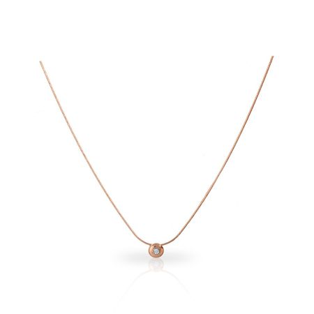 Золотое колье с бриллиантом и родированием 54990₽