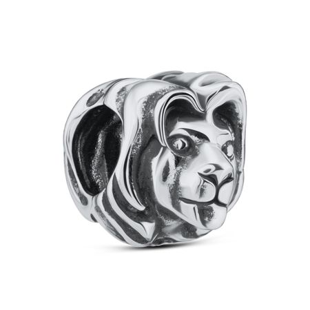 Серебряный шарм Лев с чернением 690₽
