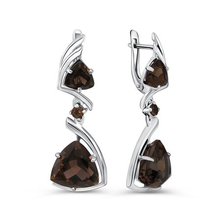 Серебряные серьги с раухтопазами 6990₽