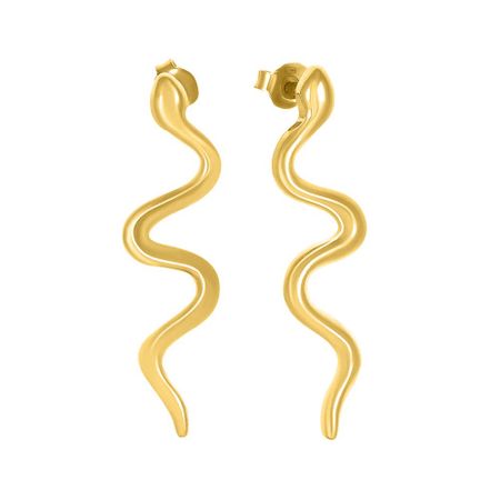 Серебряные серьги Змея с позолотой 1990₽
