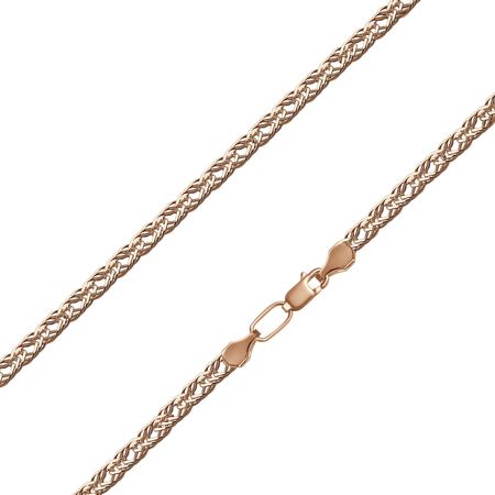 Серебряная цепочка Тройной ромб с позолотой 3090₽