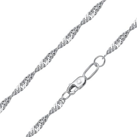 Серебряный браслет Сингапур с родированием 290₽