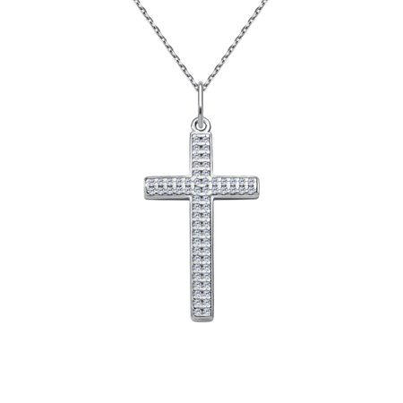 Серебряная подвеска Крест с фианитами 1290₽