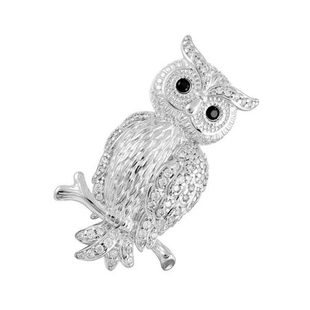 Брошь SOKOLOV Сова из серебра с фианитами 4890₽
