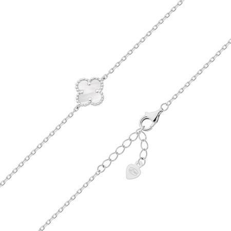 Серебряный браслет с пластиком и родированием 3350₽