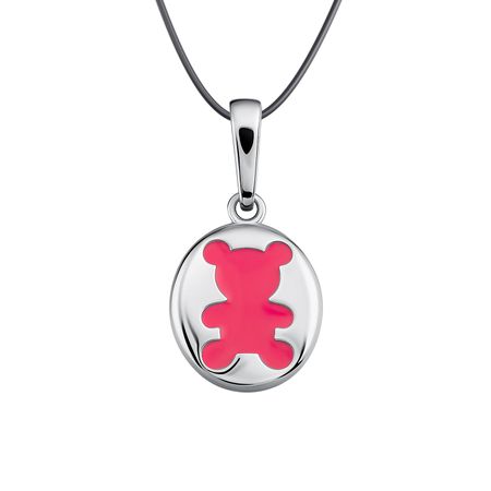 Серебряная подвеска Мишка с эмалью 249₽