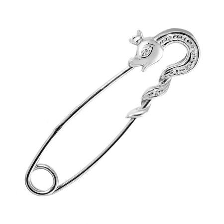 Серебряная брошь-булавка с фианитами 990₽
