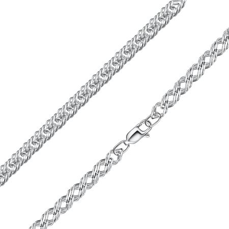 Серебряная цепочка Тройной ромб с алмазной гранью 4290₽