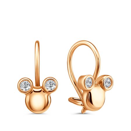 Золотые детские серьги SOKOLOV Микки Маус с фианитами 34990₽