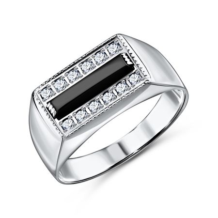 Серебряная печатка с фианитами 1540₽