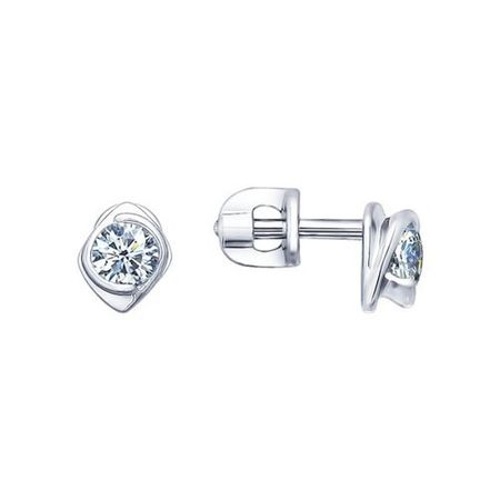 Серьги-пусеты SOKOLOV из серебра с фианитами 1690₽