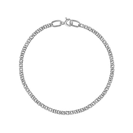 Серебряный браслет Двойной ромб с родированием 290₽