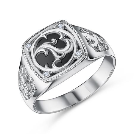 Серебряная печатка с фианитами 3990₽