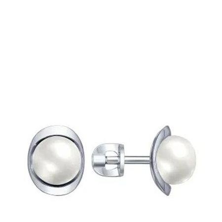 Серьги-пусеты SOKOLOV из серебра с жемчугом 2090₽