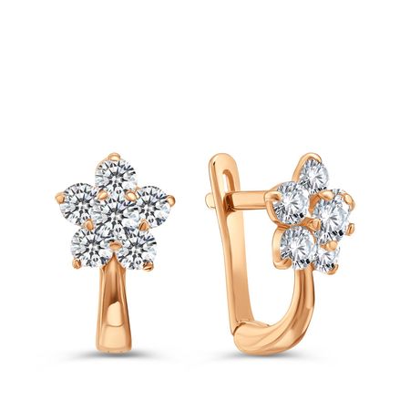 Золотые детские серьги с фианитами 18490₽