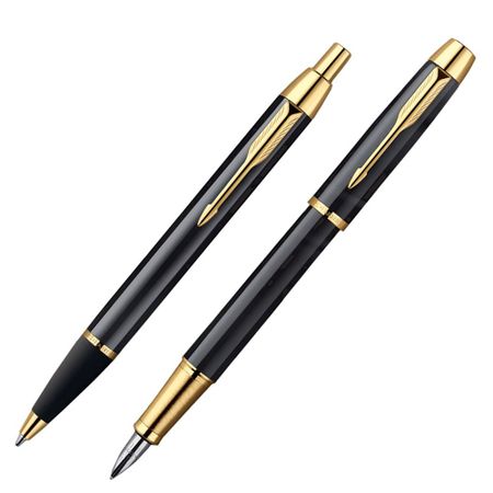 Набор из 2 ручек Parker IM Metal FK221 и Black GT с синим стержнем 9920₽