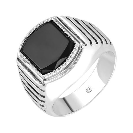 Серебряная печатка с ониксом 3790₽