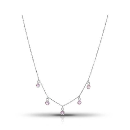 Серебряное колье с аметистами и родированием 990₽