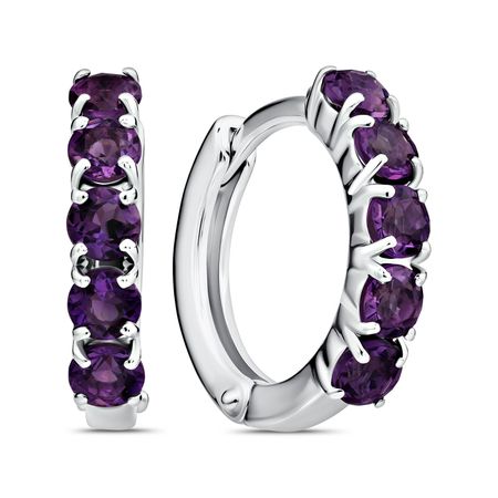 Серебряные серьги с аметистами 1990₽