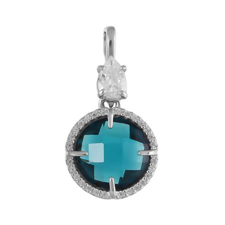 Серебряная подвеска с London топазом и фианитами 870₽