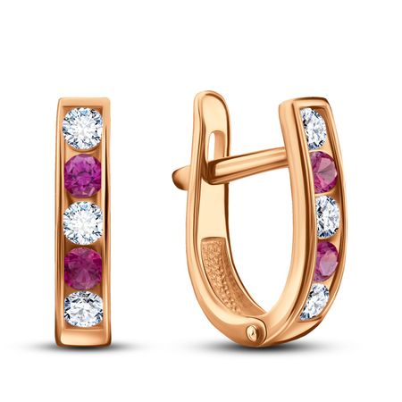 Золотые серьги с фианитами 26990₽