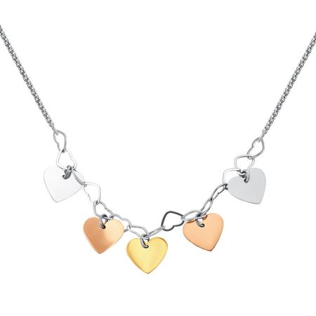Серебряное колье Сердце с позолотой 7450₽