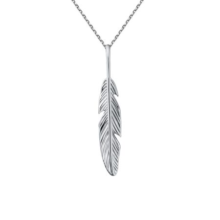 Серебряная подвеска Лист с родированием 249₽