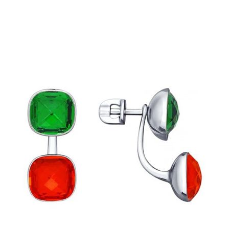 Серебряные серьги SOKOLOV с кристаллами