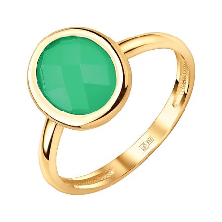 Золотое кольцо с агатом 33990₽