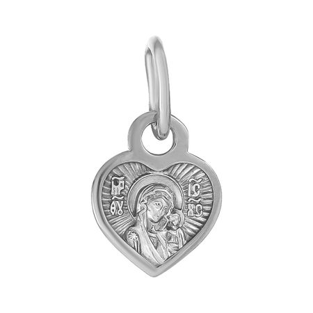 Серебряный образок Казанская икона Божией Матери с родированием 3720₽